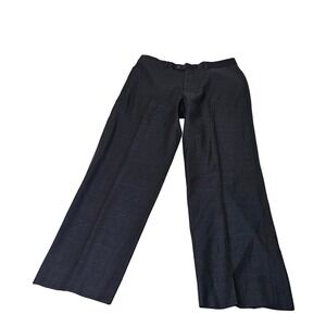 VTG Brooks Brothers Madison Fit Mens 32x28 Window Pane Dress WOOL Pants Gray